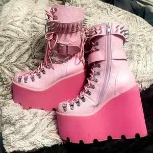 Dolls Kill Pink Platforms